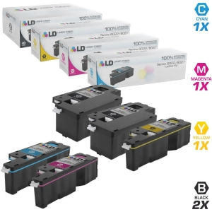 Ld Compatible Xerox 6022 6027 Set of 5 Laser Toner Cartridges Includes 2 106R02759 Black 1 106R02756 Cyan 1 106R02757 Magenta 1 106R02758 Yellow - All