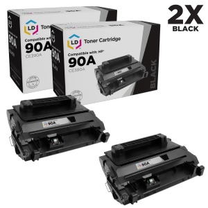 Ld Compatible Replacements for Hp Ce390a / 90A Set of 2 Black Laser Toner Cartridges - All