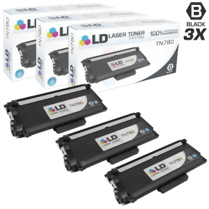 Ld Compatible Brother Tn780 3Pk Extra High Yield Black Laser Toner Cartridges for Brother Hl 6180Dw 6180Dwt Mfc 8950Dw 8950Dwt - All