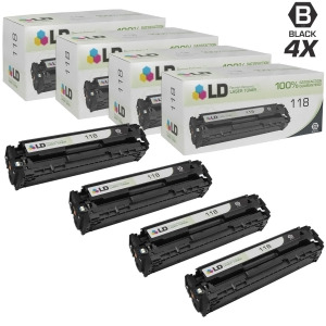 Ld Compatible Canon 118 / 2662B001aa 4Pk Black Toner Cartridges for ImageClass LBP7200Cdn LBP7660Cdn MF8350Cdn MF8380Cdw MF8580Cdw - All