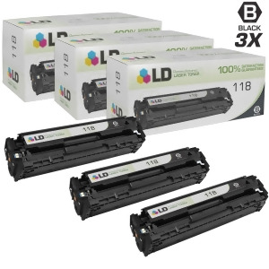 Ld Compatible Canon 118 / 2662B001aa 3Pk Black Toner Cartridges for ImageClass LBP7200Cdn LBP7660Cdn MF8350Cdn MF8380Cdw MF8580Cdw - All