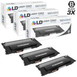 Ld Compatible Samsung Clt-k409s Set of 3 Black Laser Toner Cartridges for Samsung Clp 310 310N 315 315W Printers - All