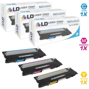 Ld Compatible Samsung Clt Set of 3 Laser Toner Cartridges 1 Clt-c409s Cyan 1 Clt-m409s Magenta and 1 Clt-y409s Yellow - All
