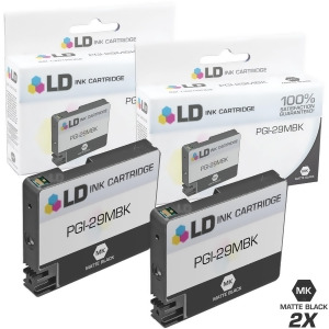 Ld Compatible Canon Pgi-29mbk Set of 2 Matte Black Inkjet Cartridges for Canon Pixma Pro-1 Printer - All