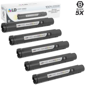 Ld Compatible Okidata 43640301 Set of 5 Black Laser Toner Cartridges for Oki B2200 B2200n B2400 B2400n Printers - All