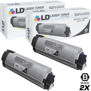 Ld Compatible Okidata 43324469 Set of 2 Black Laser Toner Cartridges for Oki C6000dn C6000n C6050dn C6050n Printers - All