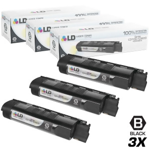 Ld Compatible Okidata 43034804 / Type C6 Set of 3 Black Laser Toner Cartridges for Oki C3100 C3200 C3200n Printers - All
