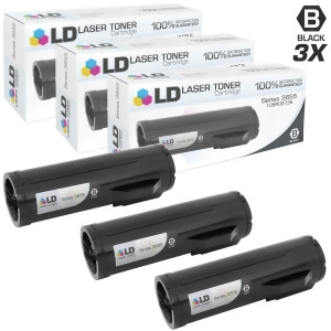 Ld Compatible Xerox 106R02736 Set of 3 Standard Black Laser Toner Cartridges for Xerox WorkCentre 3655 Printer - All