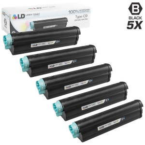 Ld Compatible Okidata 42102901 Set of 5 High Yield Black Laser Toner Cartridges for Oki B4300 B4300n B4350 B4350n Printers - All