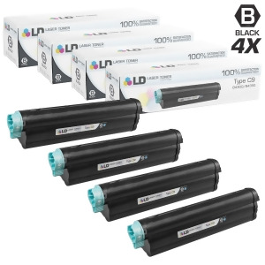 Ld Compatible Okidata 42102901 Set of 4 High Yield Black Laser Toner Cartridges for Oki B4300 B4300n B4350 B4350n Printers - All