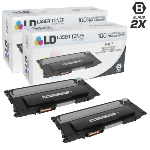 Ld Compatible Samsung Clt-k407s Set of 2 Black Laser Toner Cartridges for Clp 320 320N 321N 325 325W 326 Clx 3180 3185Fw 3185N 3186 Printers - All