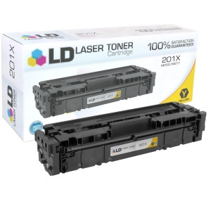 Ld Compatible Replacement for Hp Cf402x / 201X High Yield Yellow Laser Toner Cartridge for Hp Color LaserJet M252dw Mfp M277dw and Pro M277n - All