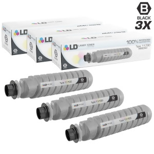 Ld Compatible Ricoh 888260 / Type 1170D Set of 3 Black Laser Toner Cartridges for Ricoh Aficio Gestetner Lanier and Savin Printer Series - All