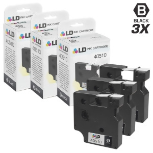 Ld Compatible Dymo 45010 Set of 3 Black on Clear Tapes for Dymo LabelManager LabelPoint Label Makers - All