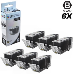 Ld Compatible Replacement for Canon Pgi220 Set of 6 Black Inkjet Cartridges 6 2945B001 Black for Pixma Mp620 iP3600 Mp640 Mp990 Mx860 Mp980 Mp560 iP47