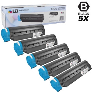 Ld Set of 5 Okidata Compatible 44992405 Black Laser Toner Cartridge for Mb451w Mfp Printers - All