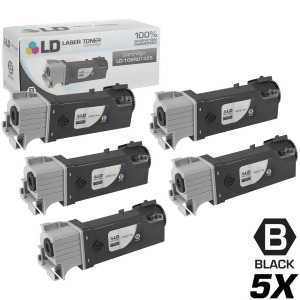 Ld Compatible Replacements for Xerox 106R01455 Set of 5 Black Laser Toner Cartridges for Xerox Phaser 6128Mfp and 6128Mfp/n Printers - All