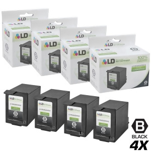 Ld Remanufactured Replacements for Hewlett Packard C6602a Set of 4 Black Ink Cartridges for Hp Addmaster Ij6000 Ij6080 and Ij6160 Printers - All