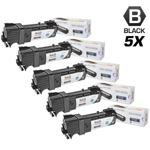 Ld Compatible Dell T106c Set of 5 High Yield Black Toner Cartridges for 2130cn/2135cn Printers - All
