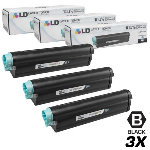 Ld Compatible Replacement for Okidata 43502001 Type 9 Set of 3 High Yield Black Toner Cartridges for Oki B Series B4600 B4550 B4600n Ps B4600n B4550n 