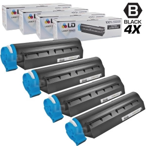 Ld Set of 4 Okidata Compatible 44574701 Black Laser Toner Cartridge for Mb461 Mfp Mb471 Mb471w B411d B411dn B431d and B431dn Printers - All