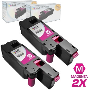 Ld Set of 2 Compatible Toners to Replace Dell 332-0401 4J0x7 Magenta Toner Cartridges for your Dell C1660w Color Printer - All