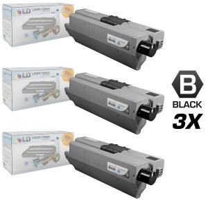 Ld Compatible Okidata Type C17 / 44469802 Set of 3 High Yield Black Laser Toner Cartridges - All