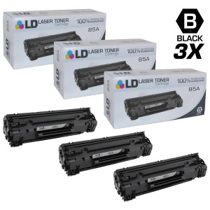 Ld Compatible Replacements for Hewlett Packard Ce285a Hp 85A Set of 3 Black Laser Toner Cartridges for Hp LaserJet Pro M1132 M1212nf M1217nfw Mfp P110