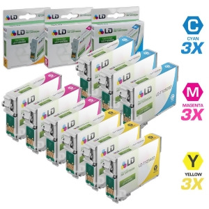 Ld Epson Remanufactured T125 Set of 9 Standard Yield Ink Cartridges 3 Cyan T1252 Magenta T1253 Yellow T1254 - All