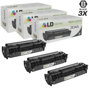 Ld Compatible Replacements for Hp 304A / Cc530a 3Pk Black Toner Cartridges for CM2320fxi CM2320n CM2320nf CP2025dn CP2025n CP2025x - All