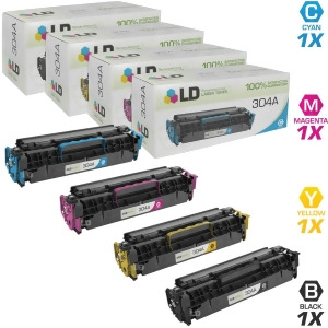Ld Compatible Replacements for Hp 304A Set of 4 Toner Cartridges 1 Cc530a Black 1 Cc531a Cyan 1 Cc533a Magenta and 1 Cc532a Yellow - All