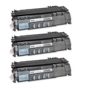 Ld Compatible Replacements for Hewlett Packard Ce505a Hp 05A Set of 3 Black Laser Toner Cartridges for Hp LaserJet P2035 P2035n P2055d P2055dn and P20