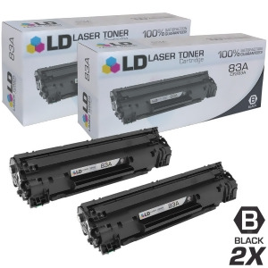 Ld Compatible Replacements for Hp Cf283a Hp 83A Set of 2 Black Laser Toner Cartridges for Hp LaserJet Pro M201dw M201n Mfp M152a M125nw M125rnw M127fw