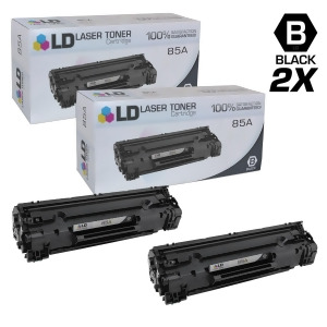 Ld Compatible Replacements for Hewlett Packard Ce285a Hp 85A Set of 2 Black Laser Toner Cartridges for use in Hp LaserJet Pro M1132 M1212nf M1217nfw M