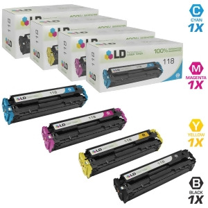 Ld Compatible Canon 118 Set of 4 Toner Cartridges Includes 1 2662B001aa Black 1 2661B001aa Cyan 1 2660B001aa Magenta and 1 2659B001aa Yellow - All