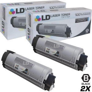 Ld Compatible Replacements for Okidata 43865720 Set of 2 High Yield Black Laser Toner Cartridges for Okidata Oki C6150dn C6150dtn C6150hdn C6150n and 