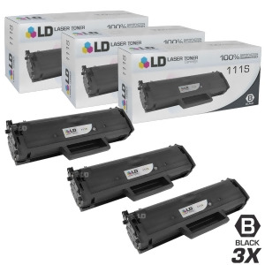 Ld Compatible Replacements for Samsung Mlt-d111s Set of 3 Black Laser Toner Cartridges for Samsung Xpress M2020w and M2070fw Printers - All