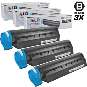 Ld Set of 3 Okidata Compatible 44574701 Black Laser Toner Cartridge for Mb461 Mfp Mb471 Mb471w B411d B411dn B431d and B431dn Printers - All