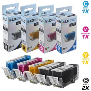 Ld Compatible Replacements for Canon Pgi220/cli221 Set of 5 Inkjet Cartridges Includes 2 2945B001 Pigment Black 1 2947B001 Cyan 1 2948B001 Magenta and