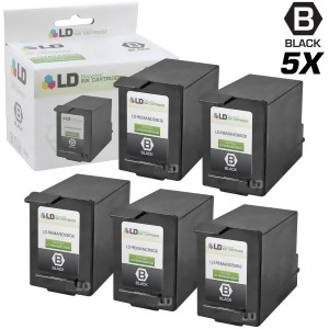 Ld Remanufactured Replacements for Hewlett Packard C6602a Set of 5 Black Ink Cartridges for Hp Addmaster Ij6000 Ij6080 and Ij6160 Printers - All
