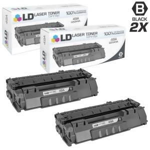 Ld Compatible Replacements for Hp 49A / Q5949a 2Pk Black Laser Toner Cartridges for LaserJet 1160 1160Le 1320 1320n 1320nw 1320t 1320tn 3390 and 3392 