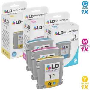 Ld Remanufactured Replacements for Hp 11 3Pk Ink Cartridges 1 C4836a Cyan 1 C4837a Magenta and 1 C4838a Yellow - All