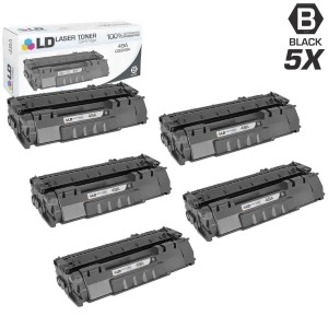 Ld Compatible Replacements for Hp 49A / Q5949a 5Pk Black Laser Toner Cartridges for LaserJet 1160 1160Le 1320 1320n 1320nw 1320t 1320tn 3390 and 3392 