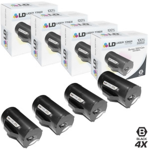 Ld Compatible Dell 593-Bbml Set of 4 Black Laser Toner Cartridges for Dell S2810dn H815dw S2815dn - All