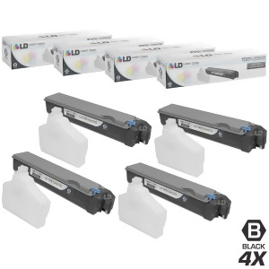Ld Compatible Replacements for Kyocera-Mita Tk-512k Set of 4 Black Laser Toner Cartridges for Kyocera-Mita Fs-c5020n Fs-c5025n and Fs-c5030n Printers 