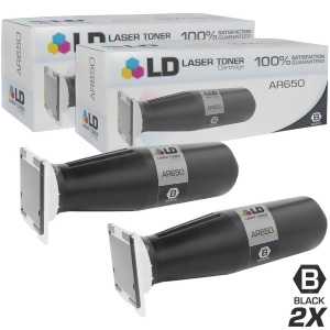 Ld Compatible Replacements for Sharp Ar-650nt Set of 2 Black Laser Toner Cartridges for Sharp Ar 650 and 800 Printers - All