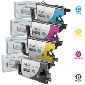 Ld Brother Compatible Lc79 Bulk Set of 4 Extra High Yield Ink Cartridges 1 Black 1 each of Cyan / Magenta / Yellow for Mfc-j5910dw Mfc-j6510dw Mfc-j67