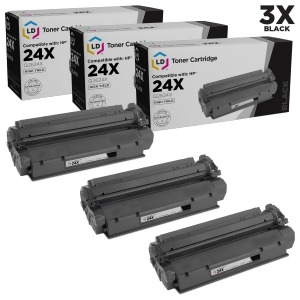 Ld Remanufactured Replacement Laser Toner Cartridges for Hewlett Packard Q2624x Hp 24X High-Yield Black 3 Pack - All