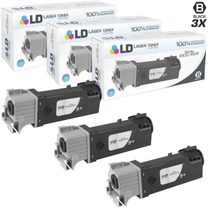 Ld Compatible Replacement for Xerox 106R01597 Set of 3 High Yield Toner Cartridges for Phaser 6500 WorkCentre 6505 - All