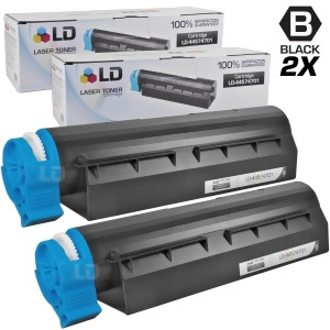 Ld Set of 2 Okidata Compatible 44574701 Black Laser Toner Cartridge for Mb461 Mfp Mb471 Mb471w B411d B411dn B431d and B431dn Printers - All